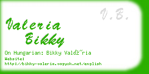 valeria bikky business card